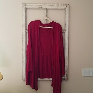 Berry Colored Cardigan